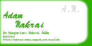 adam makrai business card