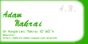 adam makrai business card